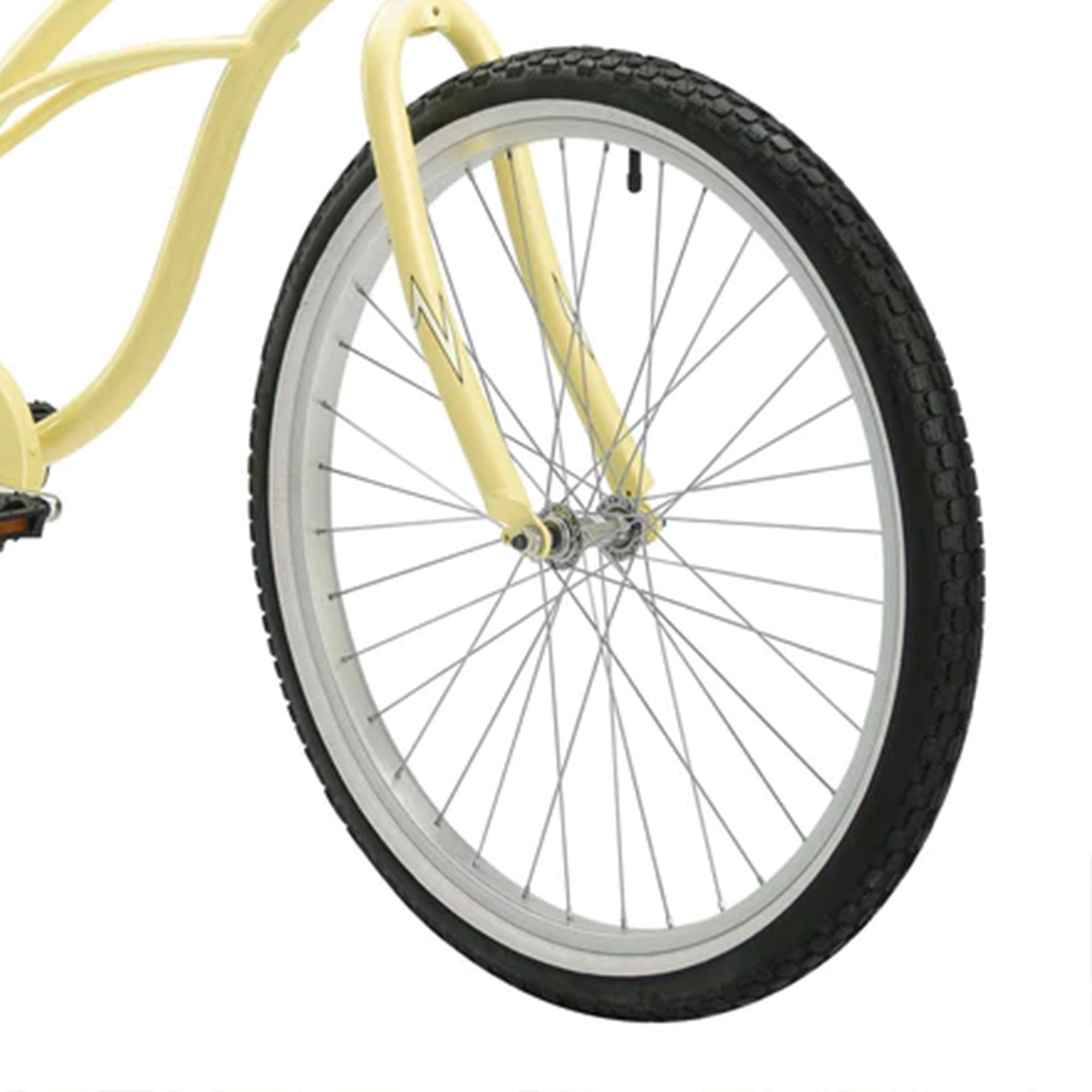 Firmstrong Urban Lady Single Speed 26 Inch Beach Cruiser Womens Bicycle, Vanilla