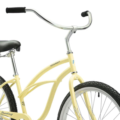 Firmstrong Urban Lady Single Speed 26 Inch Beach Cruiser Womens Bicycle, Vanilla