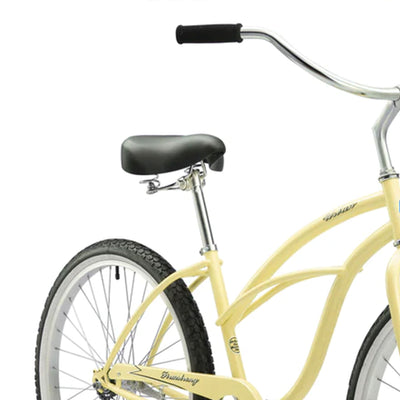 Firmstrong Urban Lady Single Speed 26 Inch Beach Cruiser Womens Bicycle, Vanilla