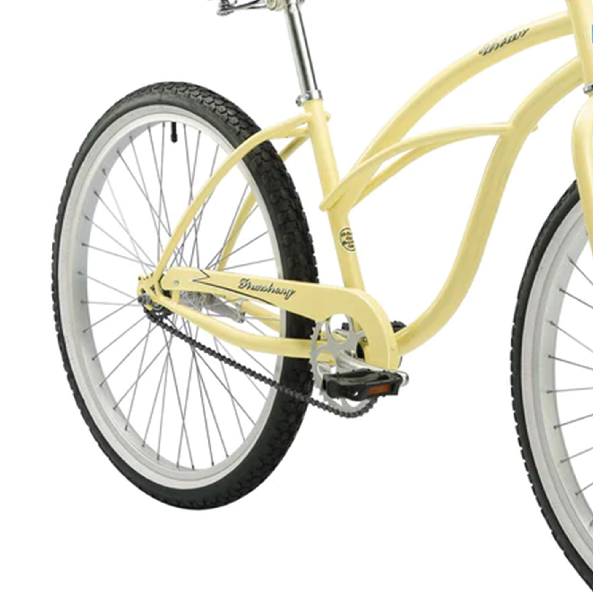 Firmstrong Urban Lady Single Speed 26 Inch Beach Cruiser Womens Bicycle, Vanilla