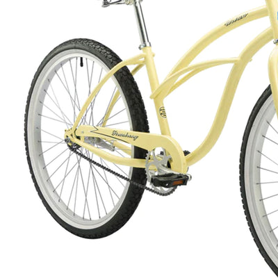 Firmstrong Urban Lady Single Speed 26 Inch Beach Cruiser Womens Bicycle, Vanilla