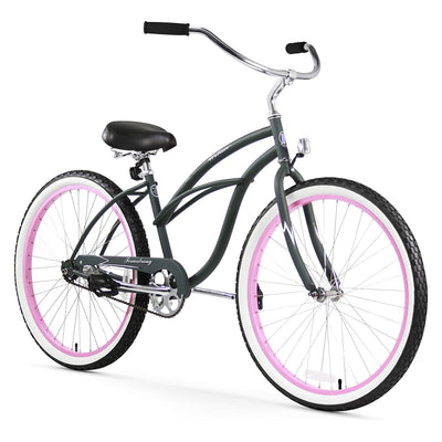 Firmstrong Urban Lady Single Speed 26" Beach Cruiser Womens Bicycle, Army Green