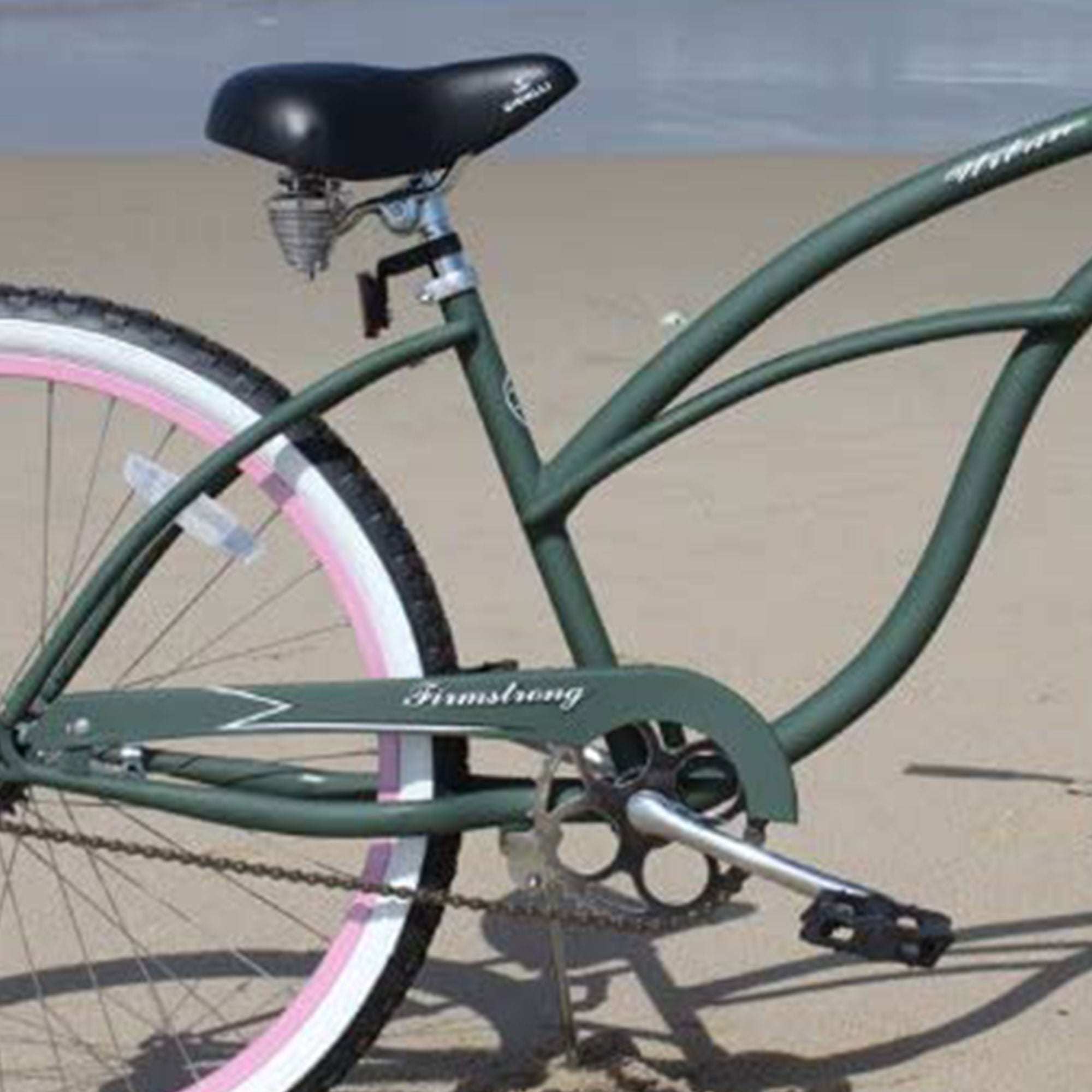 Firmstrong Urban Lady Single Speed 26" Beach Cruiser Womens Bicycle, Army Green