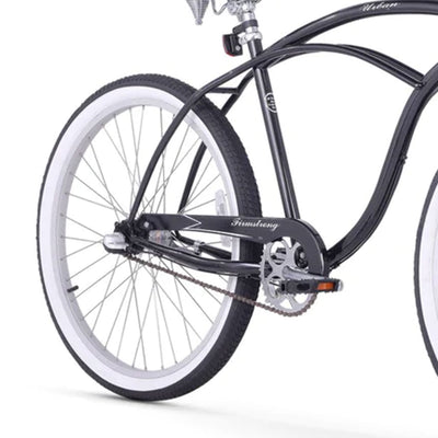 Firmstrong Urban Man 3-Speed Men's 26 Inch Beach Cruiser Riding Bike, Black
