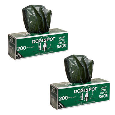 Dogipot 200 Ct Smart Litter Pick Up Pet Waste Bag Rolls, 2 Cases of 10, 20 Boxes