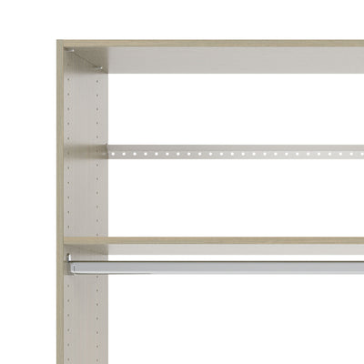 Easy Track 8 Foot Perfect Fit Reach In Bedroom Closet Storage, Weathered Grey
