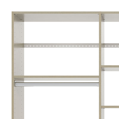 Easy Track 6 Foot Perfect Fit Reach In Bedroom Closet Storage, Weathered Grey