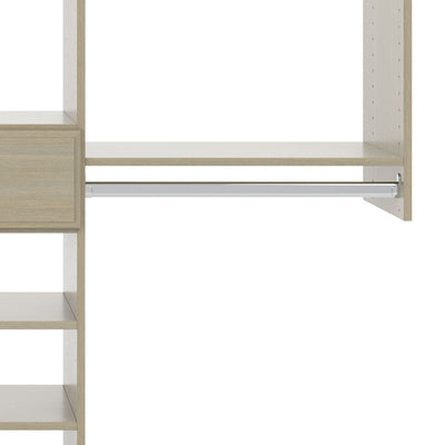 Easy Track 6 Foot Perfect Fit Reach In Bedroom Closet Storage, Weathered Grey