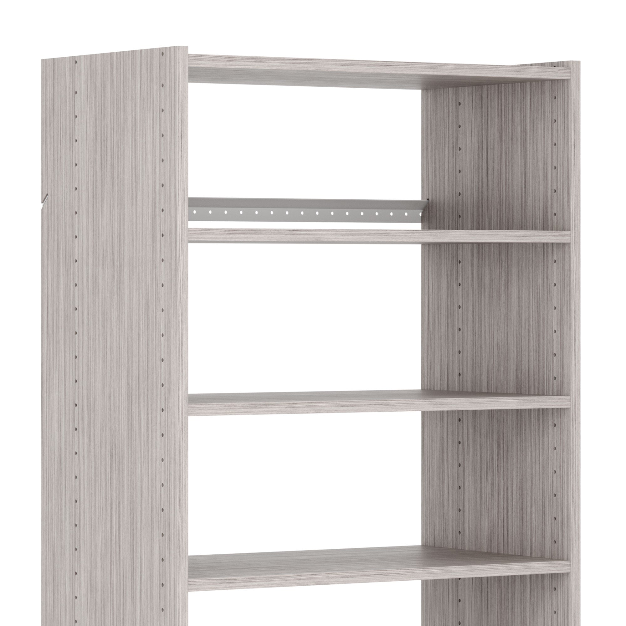 Easy Track Premium Pro Tower Closet Organizer w/Shelves & Drawers Weathered Grey