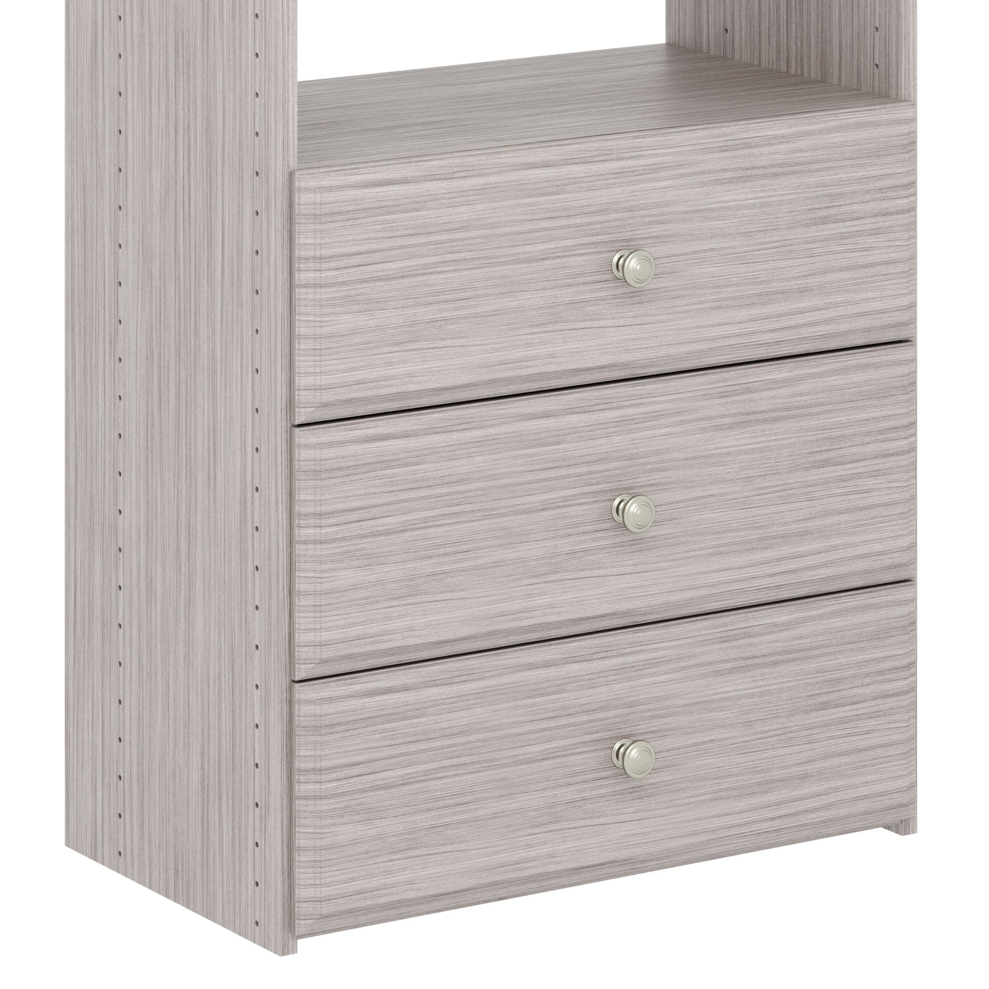 Easy Track Premium Pro Tower Closet Organizer w/Shelves & Drawers Weathered Grey