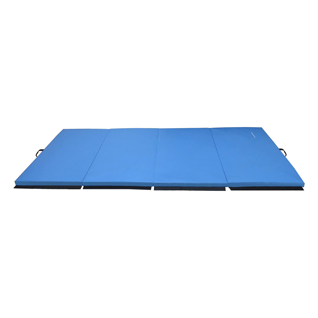 BalanceFrom Fitness 120 x 48" All Purpose Folding Gymnastics Exercise Mat, Blue