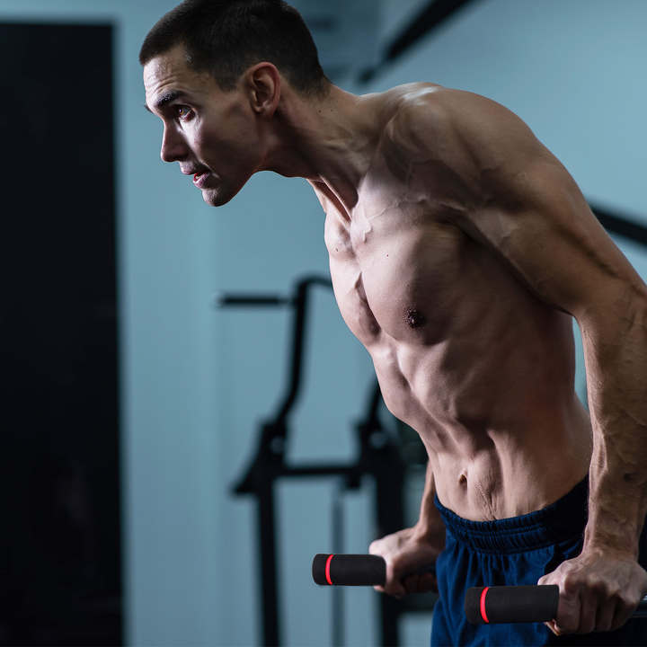 Multi-Function Home Gym Exercise Dip Stand, 500lb Capacity, Yellow (Used) - VMInnovations