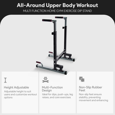 BalanceFrom Multi-Function Home Gym Dip Stand, 500lb Capacity, Black (For Parts) - VMInnovations