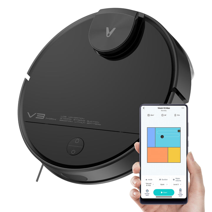 Viomi Smart Robot Vacuum V3 Max Duster & Mop for Multi Floors, Black (For Parts) - VMInnovations