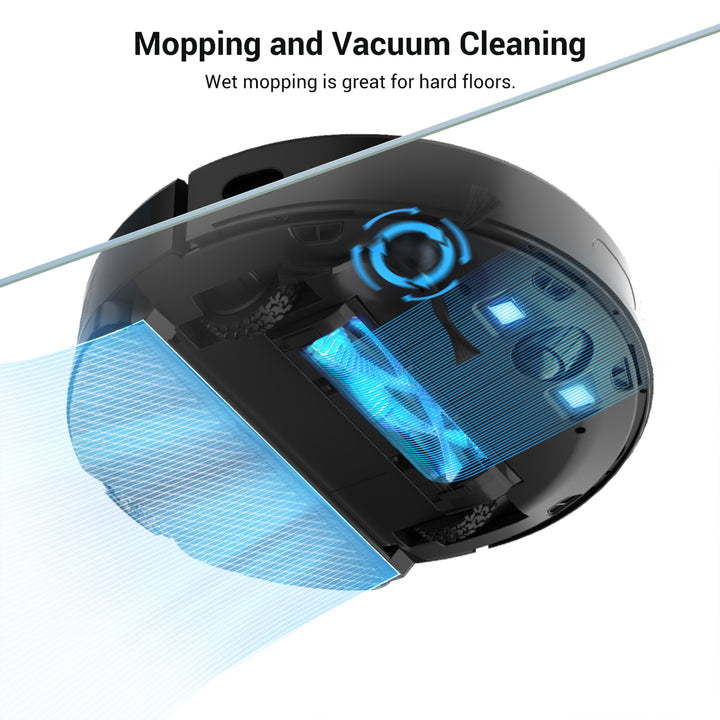 Smart Robot Vacuum V3 Max Duster Vacuum and Mop for Multi Floors, Black (Used) - VMInnovations