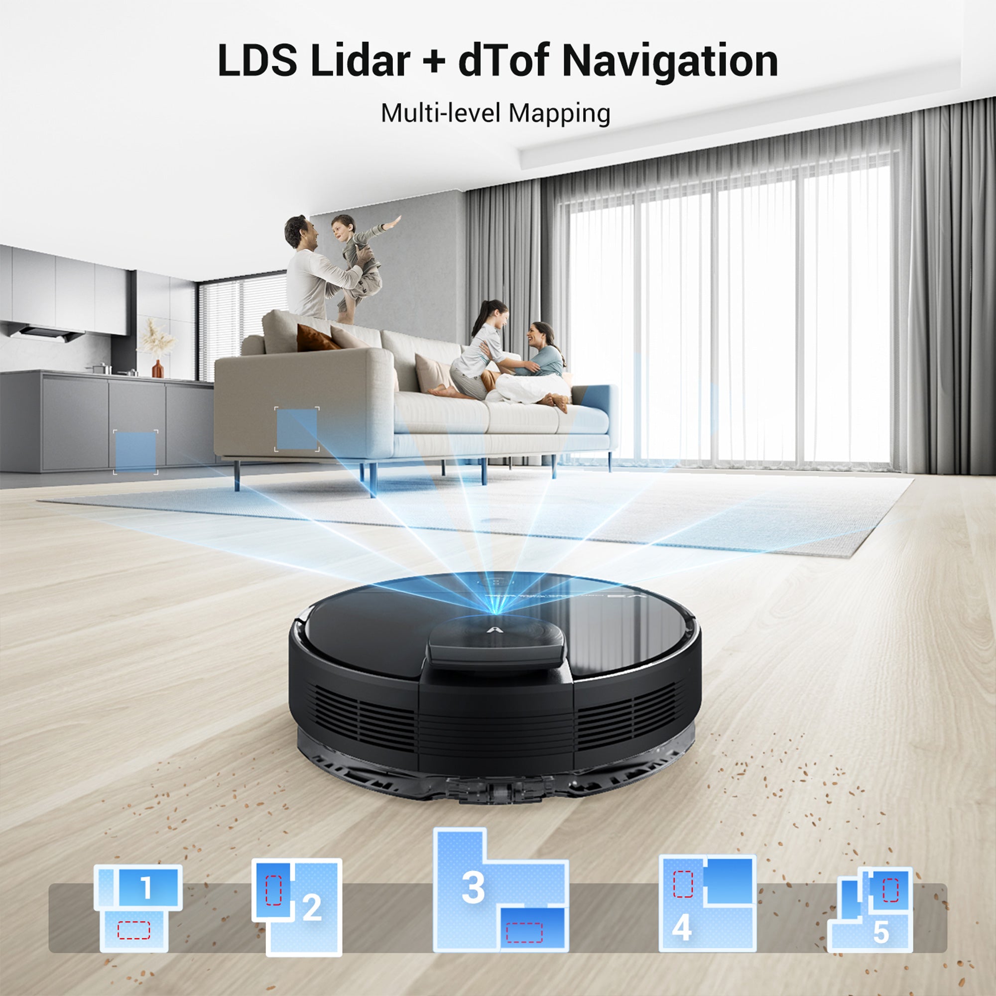 Viomi Smart Robot Vacuum V3 Max Duster & Mop for Multi Floors, Black (For Parts) - VMInnovations