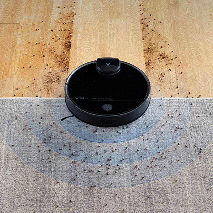 Smart Robot Vacuum V3 Max Duster Vacuum and Mop for Multi Floors, Black (Used) - VMInnovations