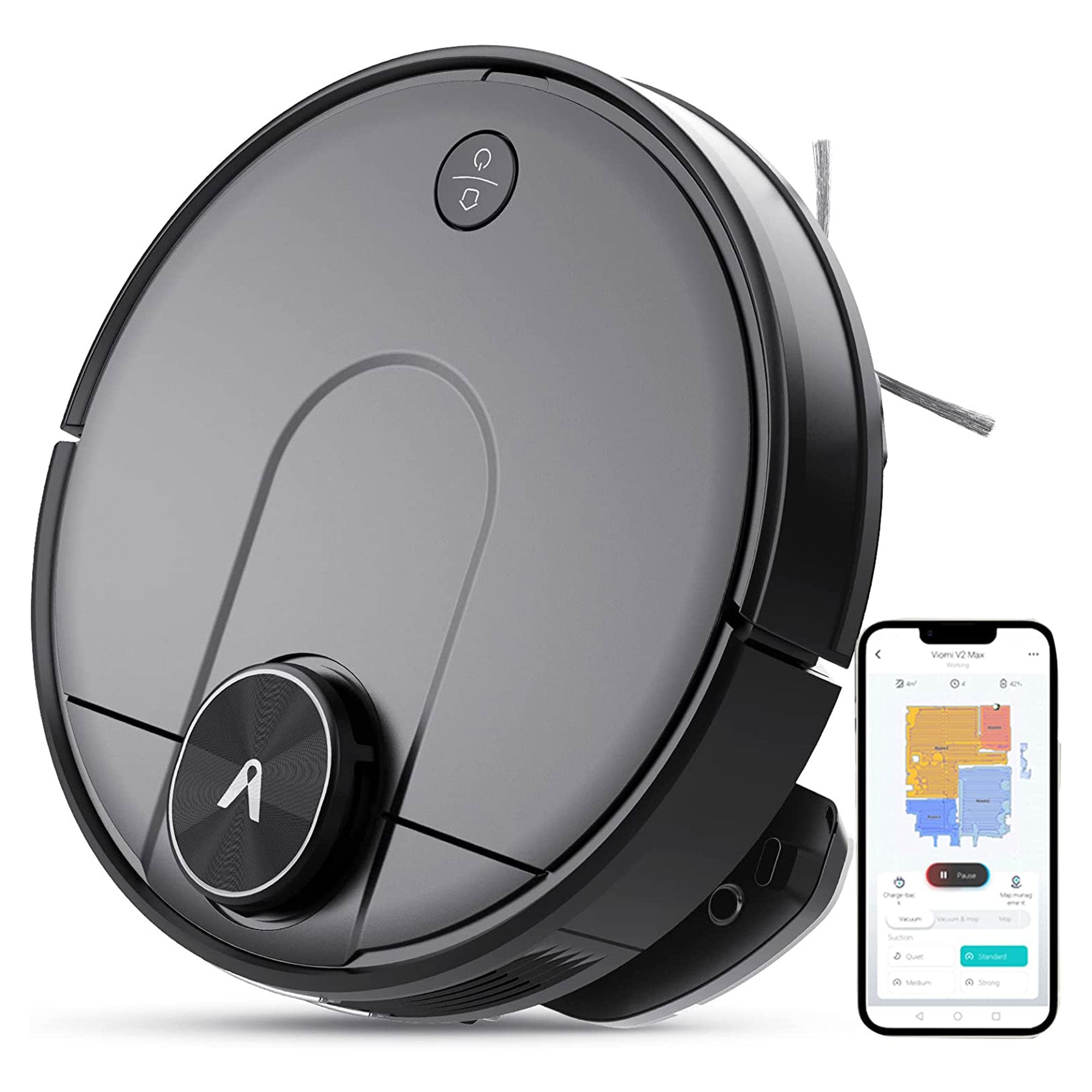 Viomi Smart Robot Vacuum Duster Vacuum and Mop for Multi Floors, Black (Used) - VMInnovations
