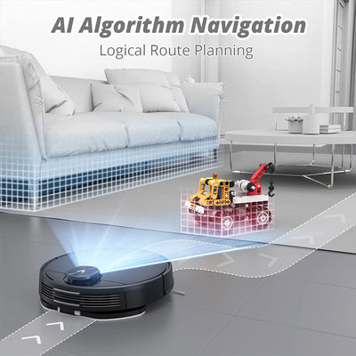 Viomi Smart Robot Vacuum V2 Max Duster Vacuum and Mop for Multi Floors, Black - VMInnovations