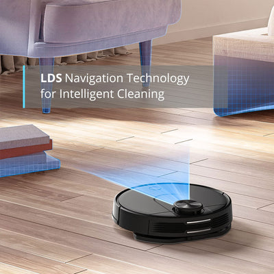 Viomi Smart Robot Vacuum V2 Max Duster Vacuum and Mop for Multi Floors, Black - VMInnovations