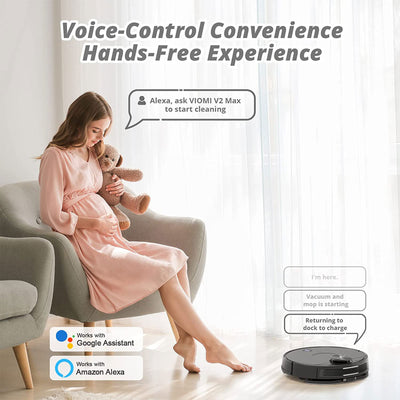 Viomi Smart Robot Vacuum V2 Max Duster Vacuum and Mop for Multi Floors, Black - VMInnovations