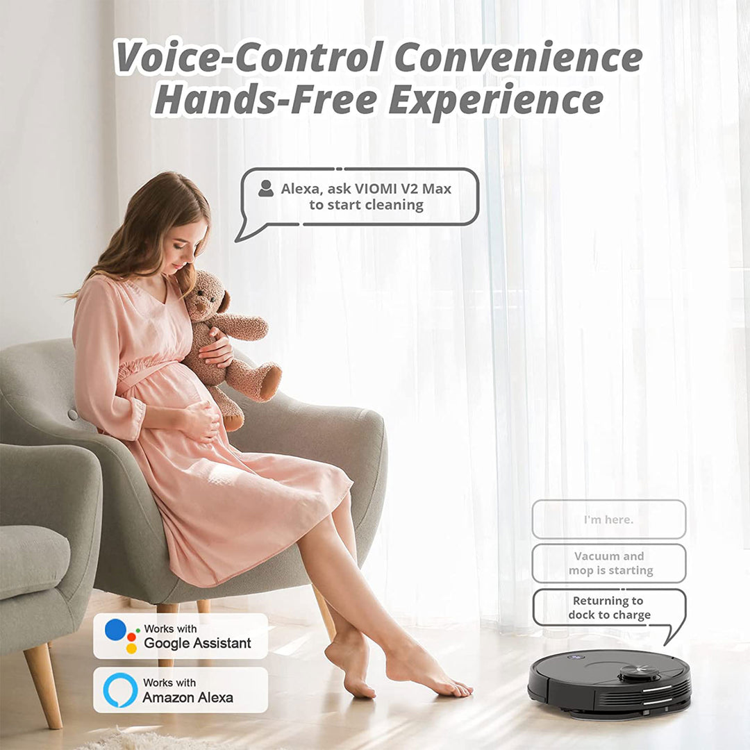 Viomi Smart Robot Vacuum Duster Vacuum and Mop for Multi Floors, Black (Used) - VMInnovations