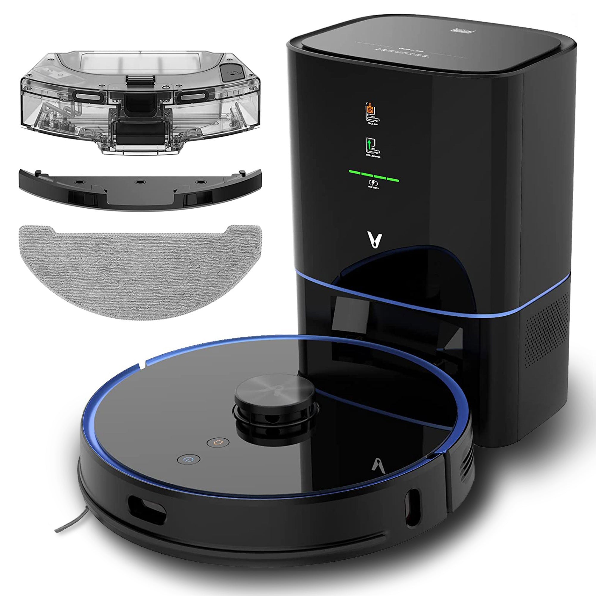 S9 Smart Robot Vacuum Cleaner w/ Auto Self Emptying & Alexa, Black (Used) - VMInnovations