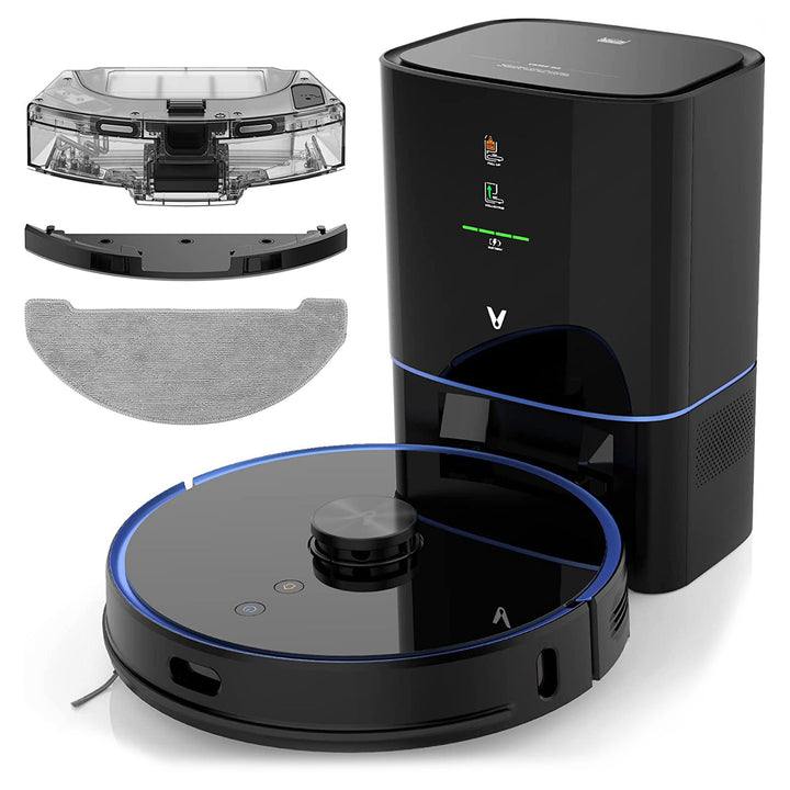 S9 Smart Robot Vacuum Cleaner w/ Auto Self Emptying & Alexa, Black (Used) - VMInnovations