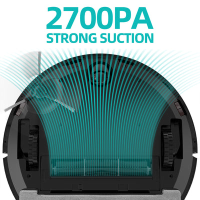 S9 Smart Robot Vacuum Cleaner w/ Auto Self Emptying & Alexa, Black (Used) - VMInnovations