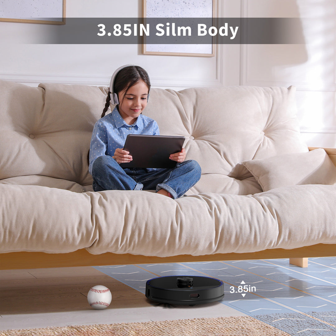 S9 Smart Robot Vacuum Cleaner w/ Auto Self Emptying & Alexa, Black (Used) - VMInnovations