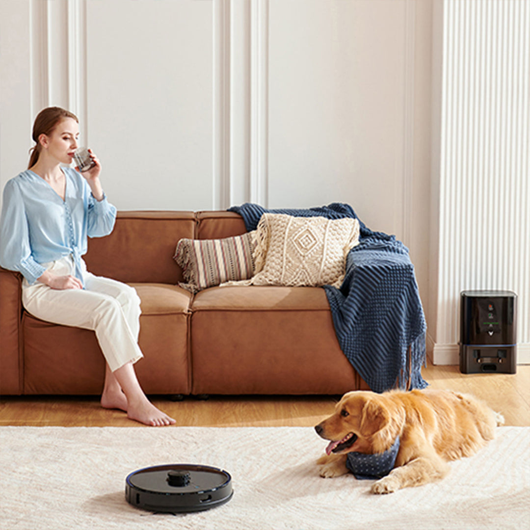 S9 Smart Robot Vacuum Cleaner w/ Auto Self Emptying & Alexa, Black (Used)