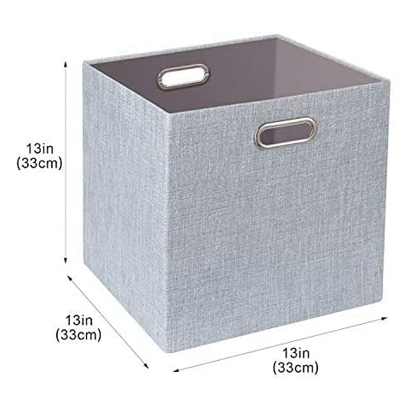 Posprica 13 x 13 Inch Square Collapsible Fabric Storage Cubes (4 Pack)(Open Box)