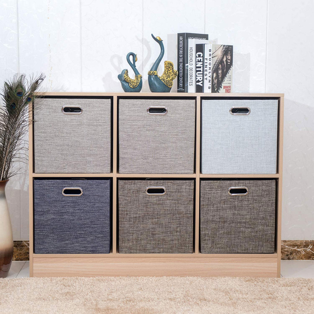 Posprica 13 x 13 Inch Square Collapsible Fabric Storage Cubes (4 Pack)(Open Box) - VMInnovations