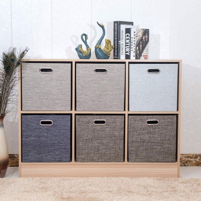 Posprica 13 x 13 Inch Square Collapsible Fabric Storage Cubes (4 Pack)(Open Box) - VMInnovations