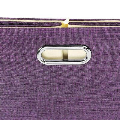 11 x 11 Inch Square Collapsible Storage Cube, Dark Purple (4 Pack) (Open Box)