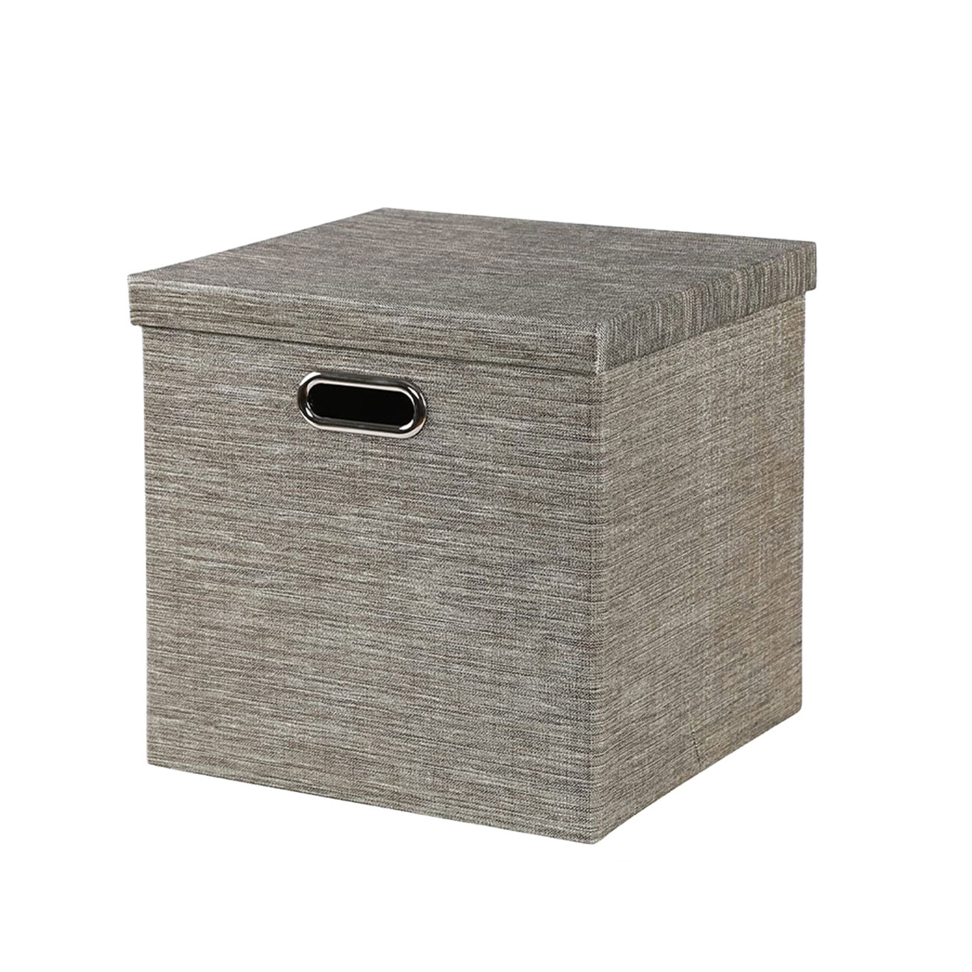 Posprica 13 x 13 In Square Storage Cubes with Lids, Coffee (4 Pack) (Used) - VMInnovations