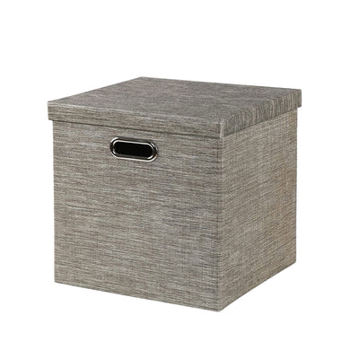 Posprica 13 x 13 In Square Storage Cubes with Lids, Coffee (4 Pack) (Used) - VMInnovations