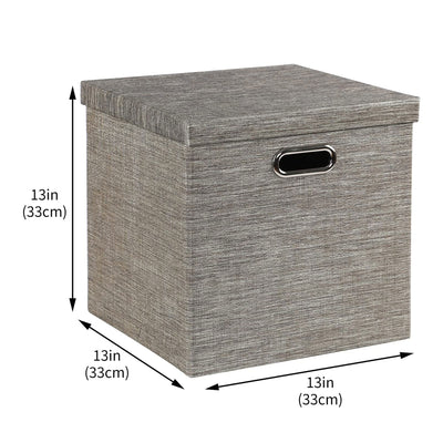Posprica 13 x 13 In Square Storage Cubes with Lids, Coffee (4 Pack) (Used) - VMInnovations