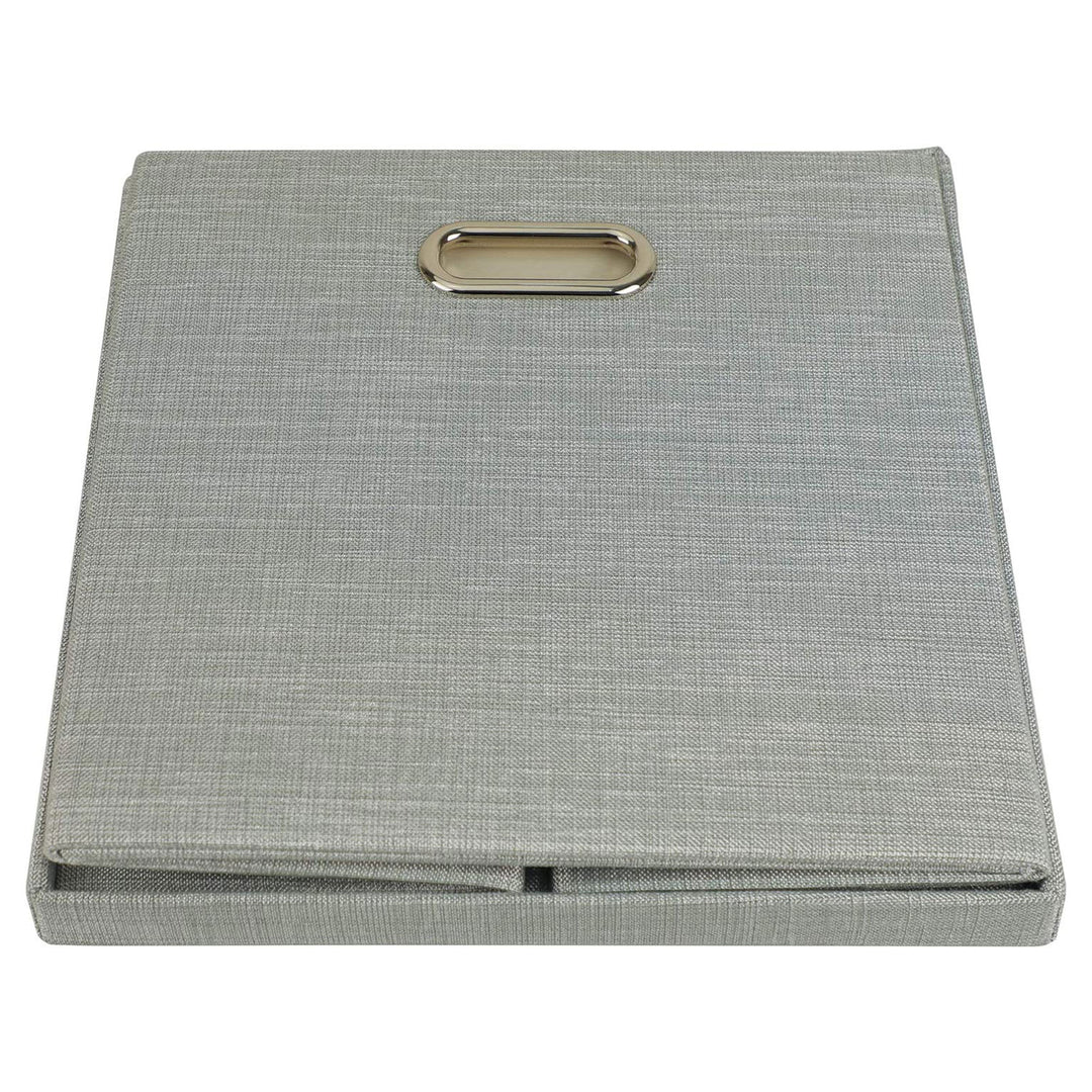 Posprica 13 x 13 In Square Collapsible Fabric Cubes, Silver Gray, 4 Ct (Used)