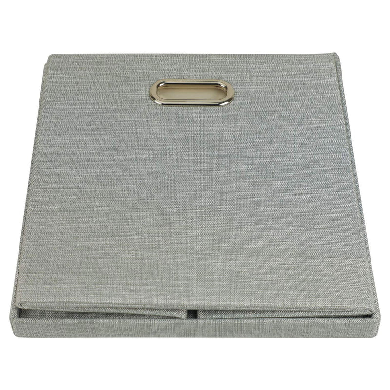 Posprica 13 x 13 In Square Collapsible Fabric Cubes, Silver Gray, 4 Ct (Used)