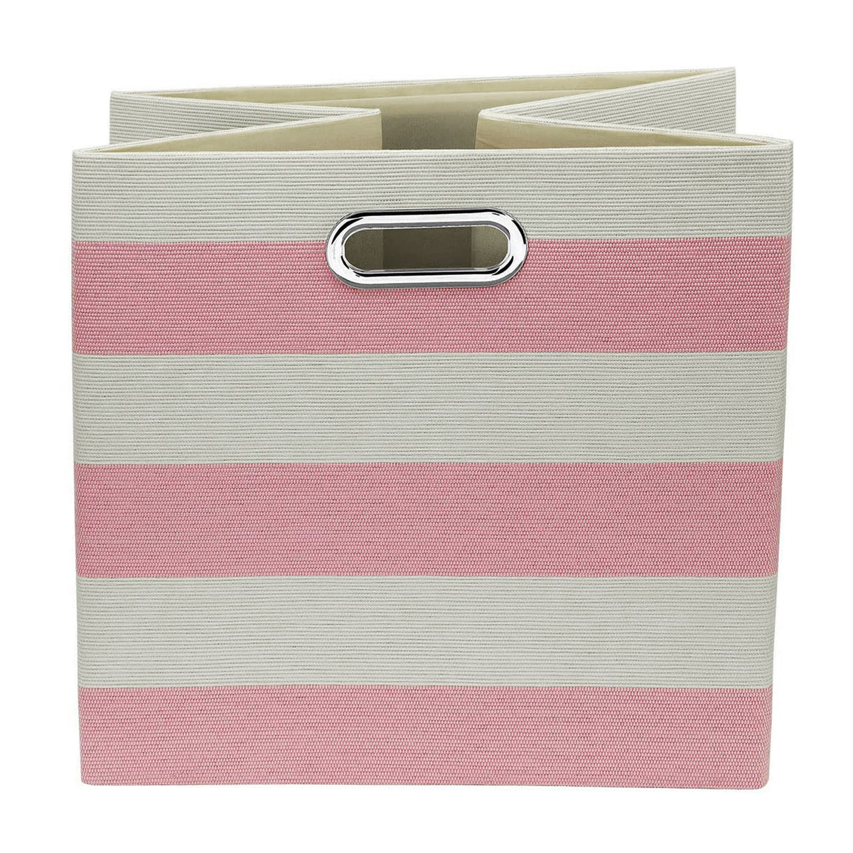 Posprica 13 x 13 Inch Square Collapsible Storage Cube, Pink (4 Pack) (Open Box)