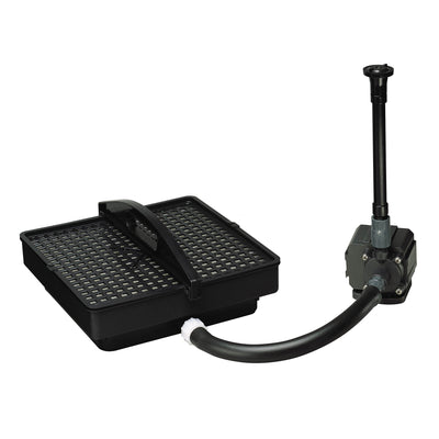 PONDMASTER 02212 Pond Fountain Pump Filter Kit 250 GPH + Fountain Head- Open Box