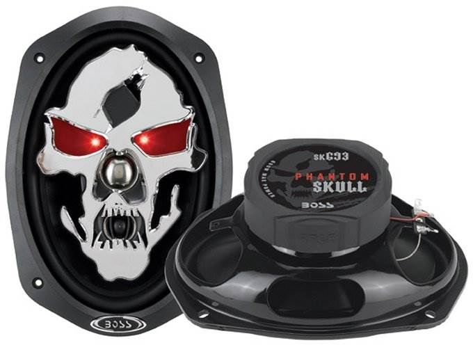 BOSS SKULL SK693 6x9" 600W 3 Way Coaxial Car Speakers Stereo Audio