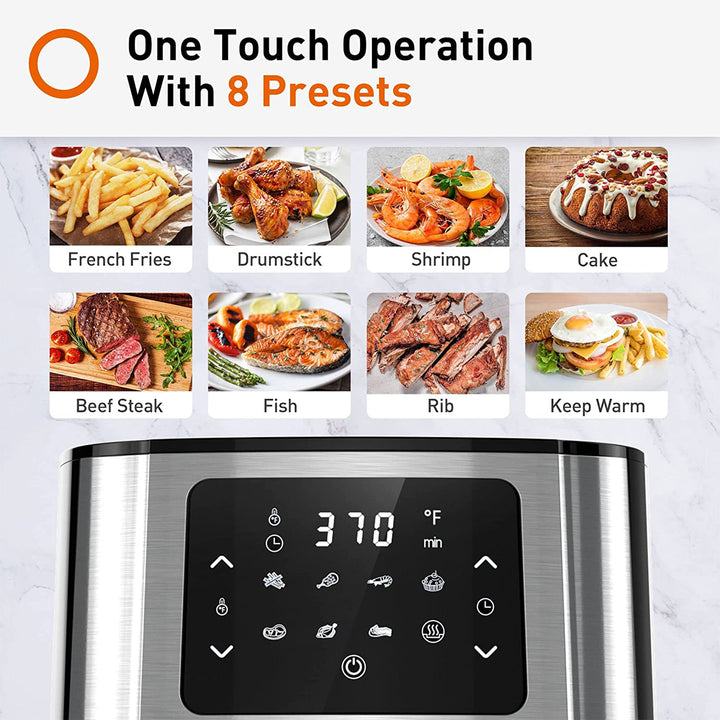 Joyoung JY-570 5.8 Qt Multi Tasker 8 Double Basket Air Fryer w/ LED Touchscreen