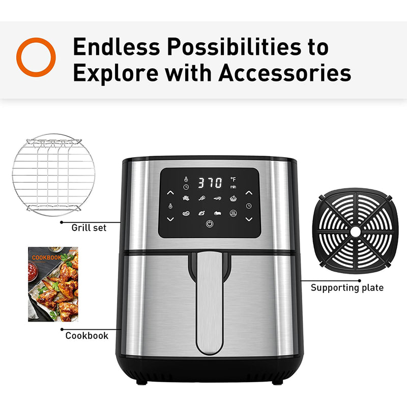 Joyoung 5.8Qt Multi Tasker Double Basket Air Fryer w/ LED Touchscreen (Open Box)