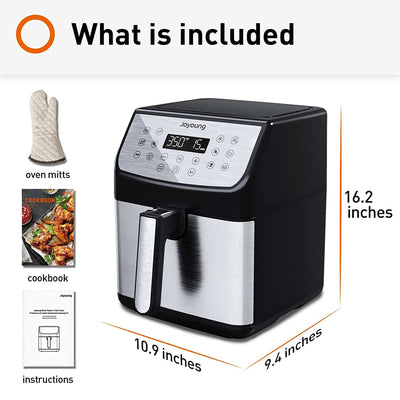 Joyoung 5.8 Quart Multi Tasker Double Basket Air Fryer w/ LED Touchscreen (Used) - VMInnovations