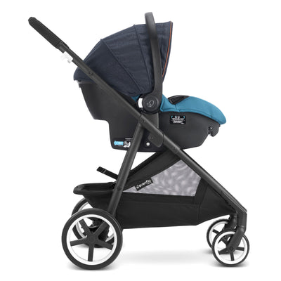 Evenflo Gold Shyft Travel System Stroller w/ SecureMax Car Seat, Sapphire Blue - VMInnovations