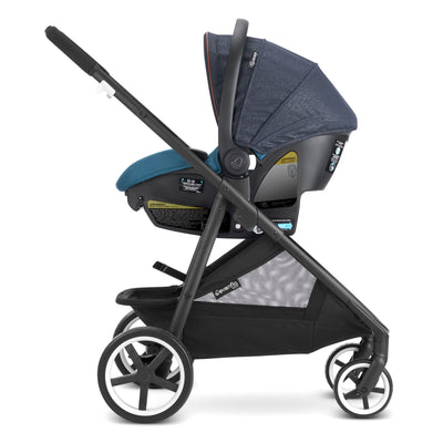 Evenflo Gold Shyft Travel System Stroller w/ SecureMax Car Seat, Sapphire Blue - VMInnovations