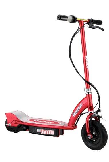RAZOR E100 Electric 24V Rechargeabe Motorized Kids Scooter, Red (Open Box)