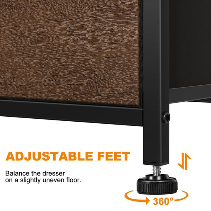 6 Drawer Dresser Organization Storage Unit with Steel Frame, Espresso (Used) - VMInnovations